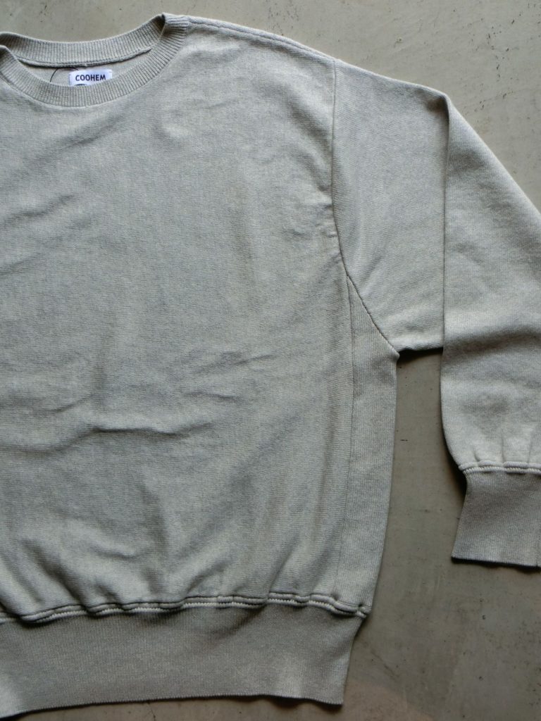 COOHEM スウェット COTTON SILK SWEAT KNIT